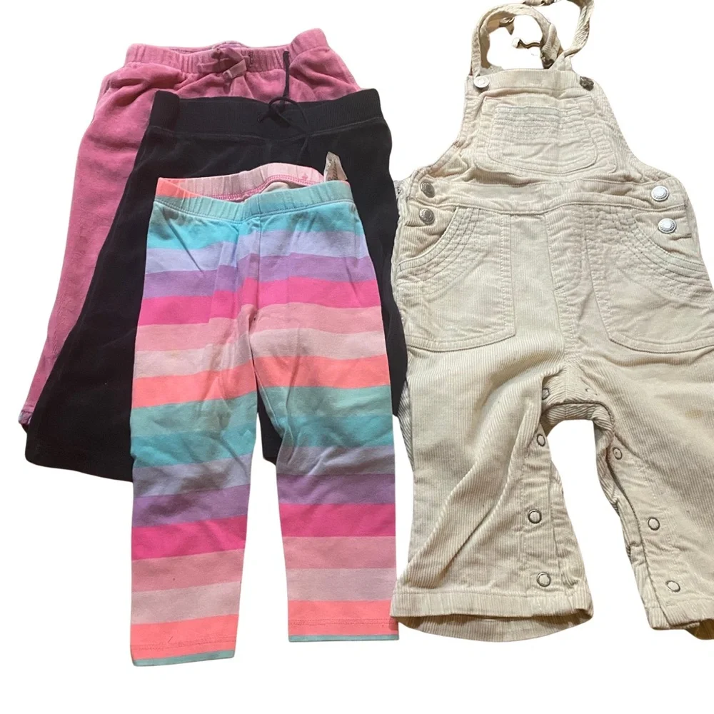 Girls lot of 4 pairs of pants size 12-18M